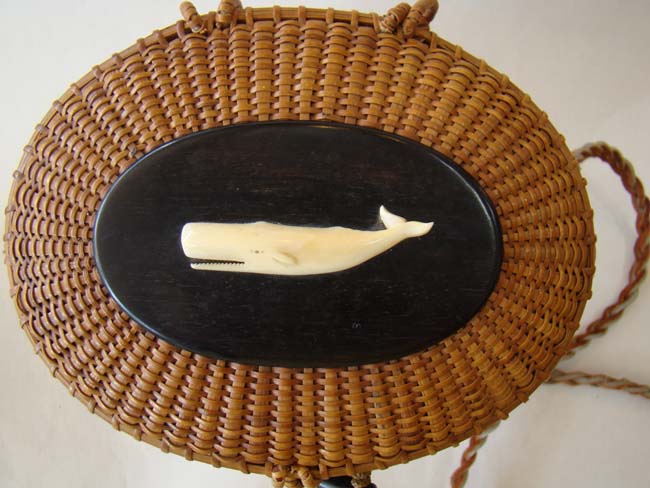 One of the finest and earliest signed Jose Reyes Nantucket Friendship basket in the 'cocktail' size circa 1947-1948 — image 2